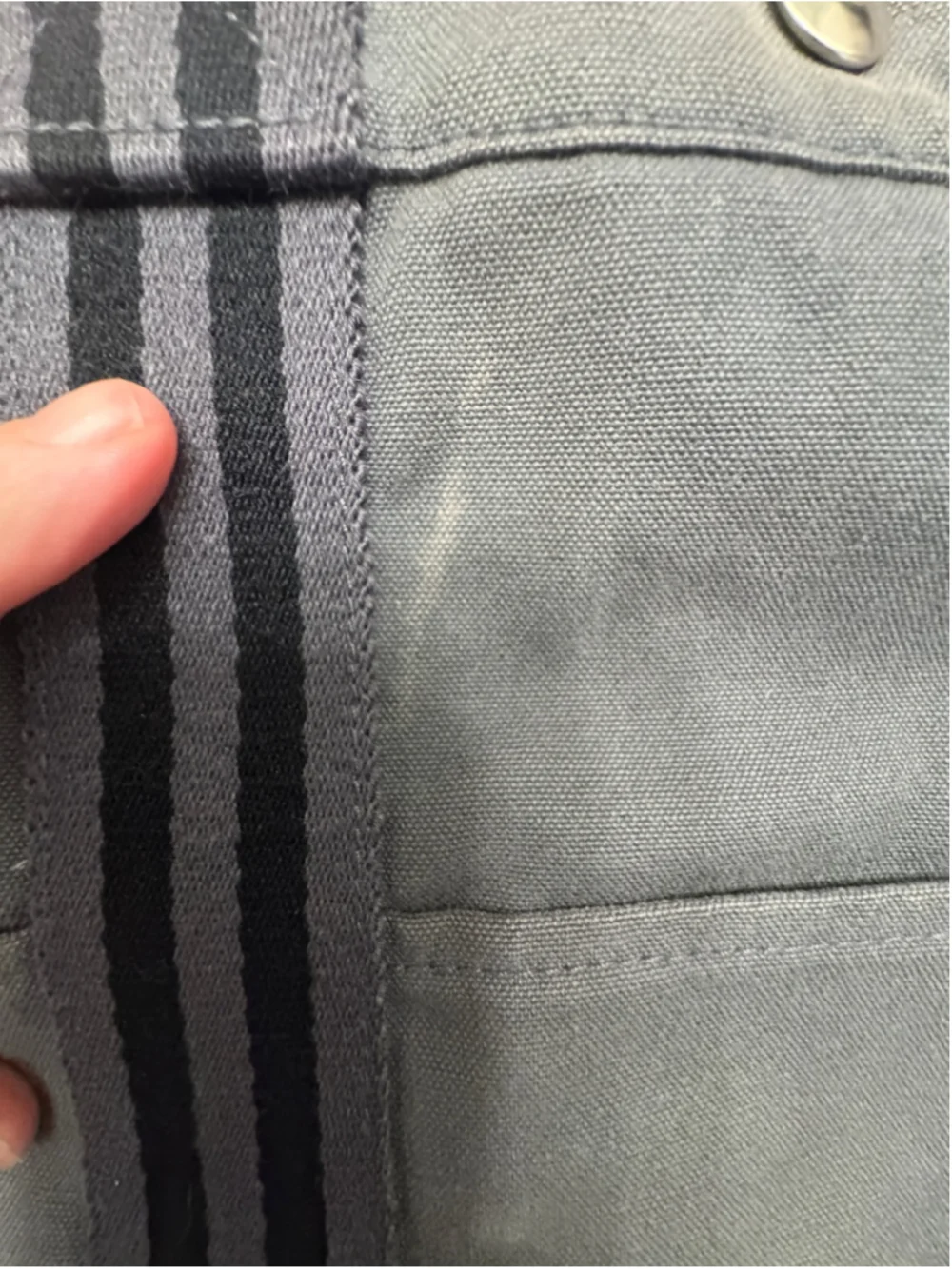 Hermès Fourre-Tout Canvas Tote Bag, Grey and Black Vintage